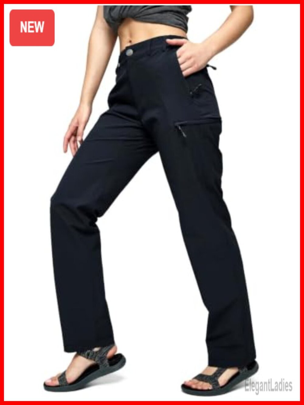 Quick Dry Hiking Pants 6 Pockets Lightweight Ripstop Nylon Regular Fit